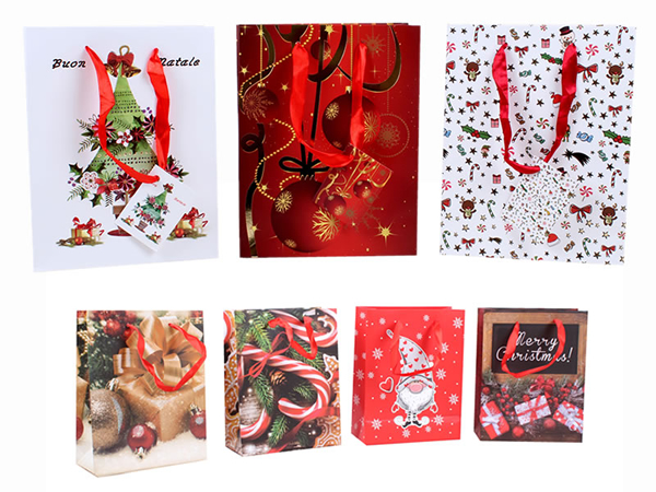 BUSTA REGALO NATALE cm.17X22X8